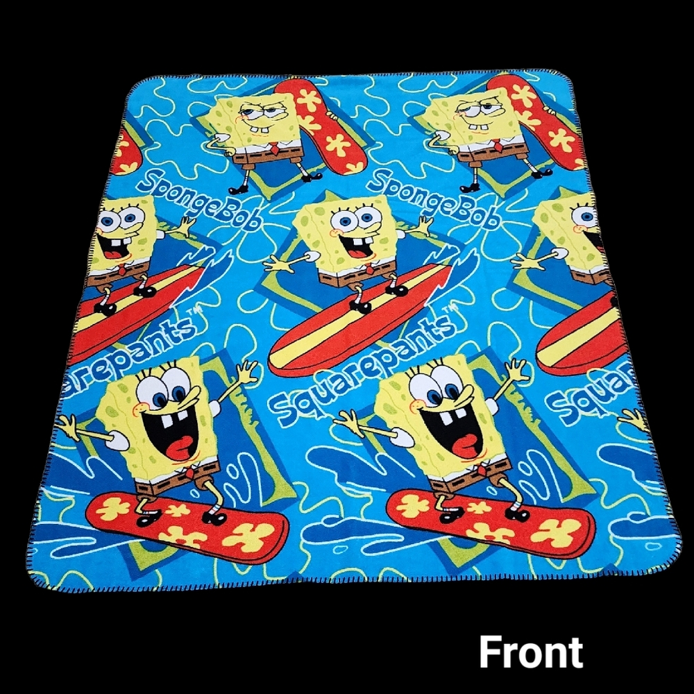 SpongeBob SquarePants Surfing Throw Blanket 48x56 Surf Board